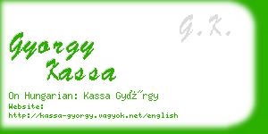 gyorgy kassa business card